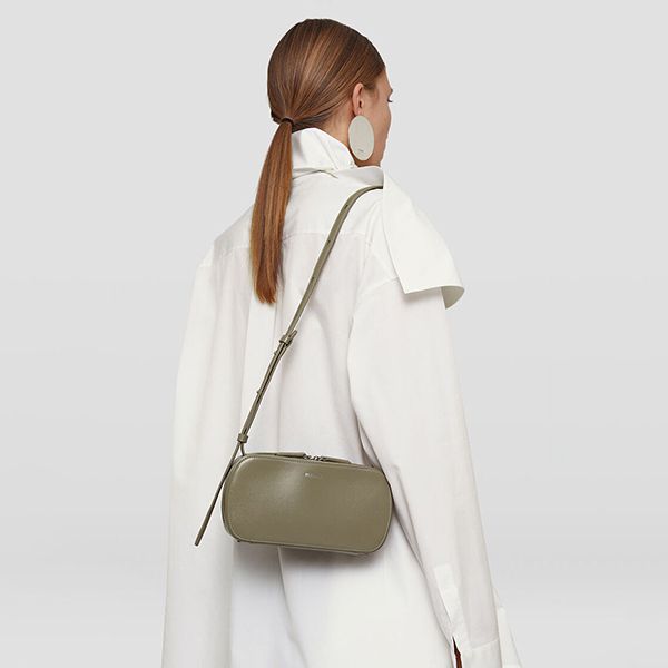 【ジルサンダー 偽物】スモール レザー クロスボディバッグ WUB69192N